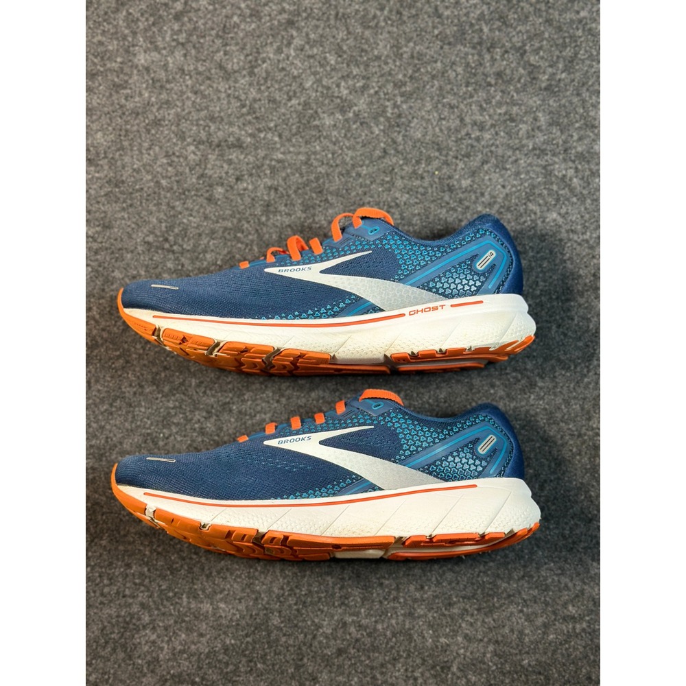 Brooks Ghost 14 Mens Running Shoes Blue Orange 1103691D464 - Picture 7 of 13